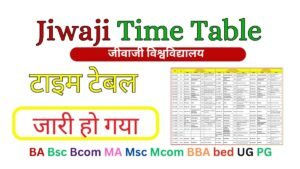 Jiwaji University Time Table 2026