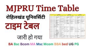 MJPRU Time Table 2026