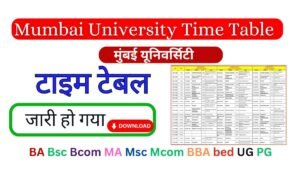 Mumbai University Time Table 2026