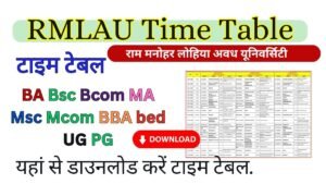 RMLAU Time Table 2026