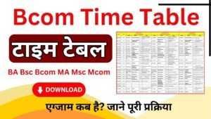 Bcom Time Table 2026