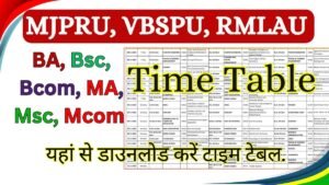 MJPRU, VBSPU, RMLAU Time Table 2026