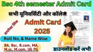 Bsc 4th Semester Admit Card 2026
