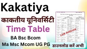 Kakatiya University Time Table 2026