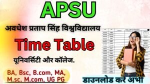 APSU Time Table 2026