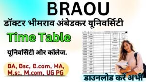 BRAOU Time Table 2026