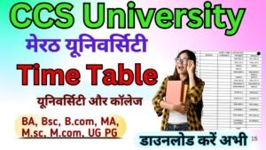 CCS University Time Table 2026