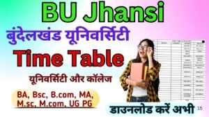 BU Jhansi Time Table 2026