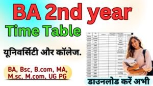 BA Part 2 Time Table 2026