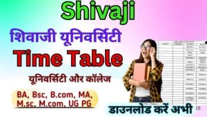 Shivaji University Time Table 2026