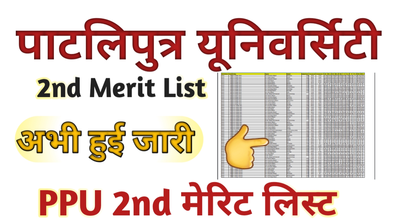 PPU UG 2nd Merit List 2024 Download