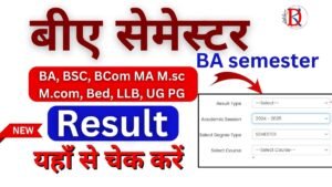 BA Sem wise Result 2025 Download Link