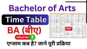 Bachelor of Arts Time Table 2025