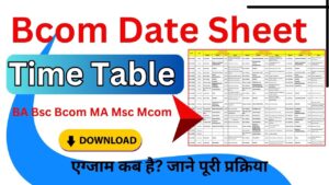 Bcom Time Table 2024