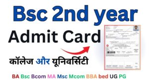 Bsc 2nd Year Admit Card 2024