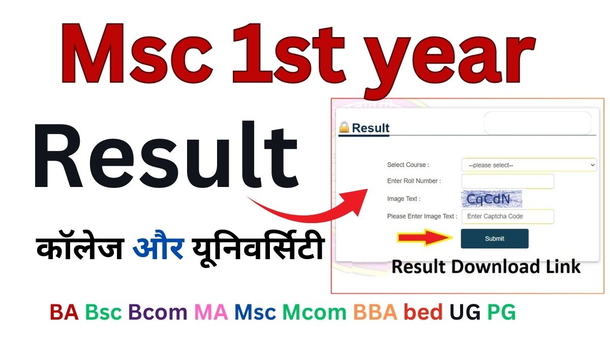 Msc 1st year Result 2024