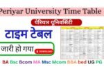 Periyar University Time Table 2026