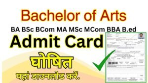 Bachelor of Arts Admit Card 2025