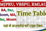 MJPRU, VBSPU, RMLAU Time Table 2024
