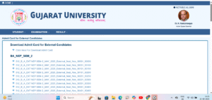 Gujarat University Admit Card 2025