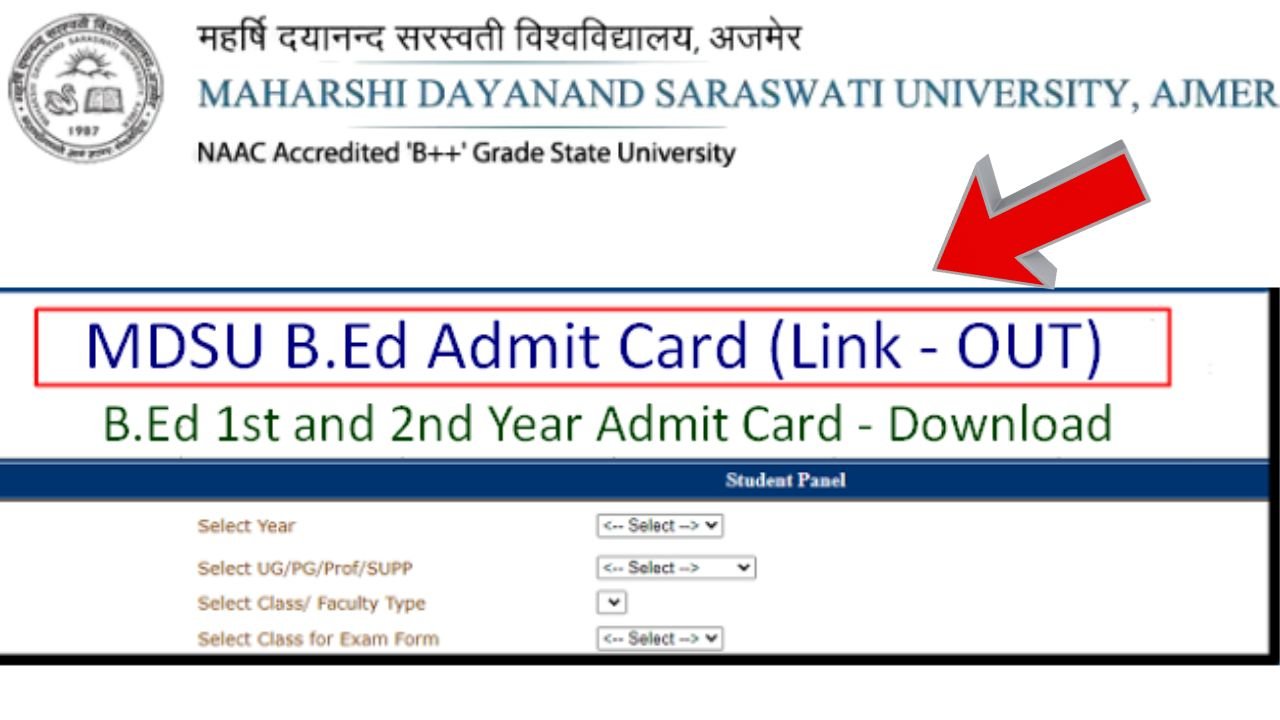 MDSU University Admit Card 2025