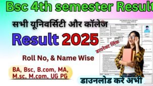 Bsc 4th semester Result 2025