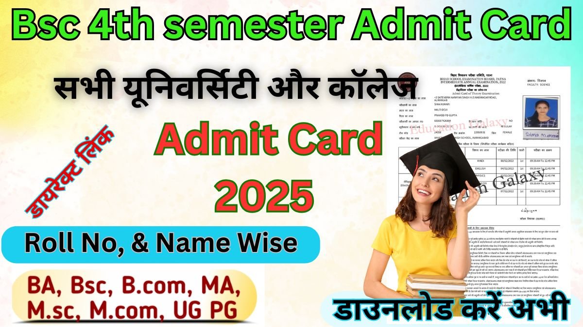 Bsc 4th Semester Admit Card 2026