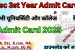 Bsc 3st Year Admit Card 2026
