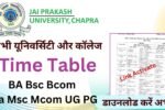 JP University Time Table 2025