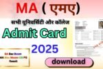 MA Admit Card 2025 Download