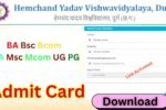 Durg University Admit Card 2025