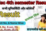 Msc 4th semester Result 2026