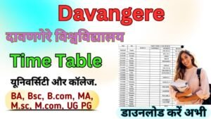 Davangere University Time Table 2026
