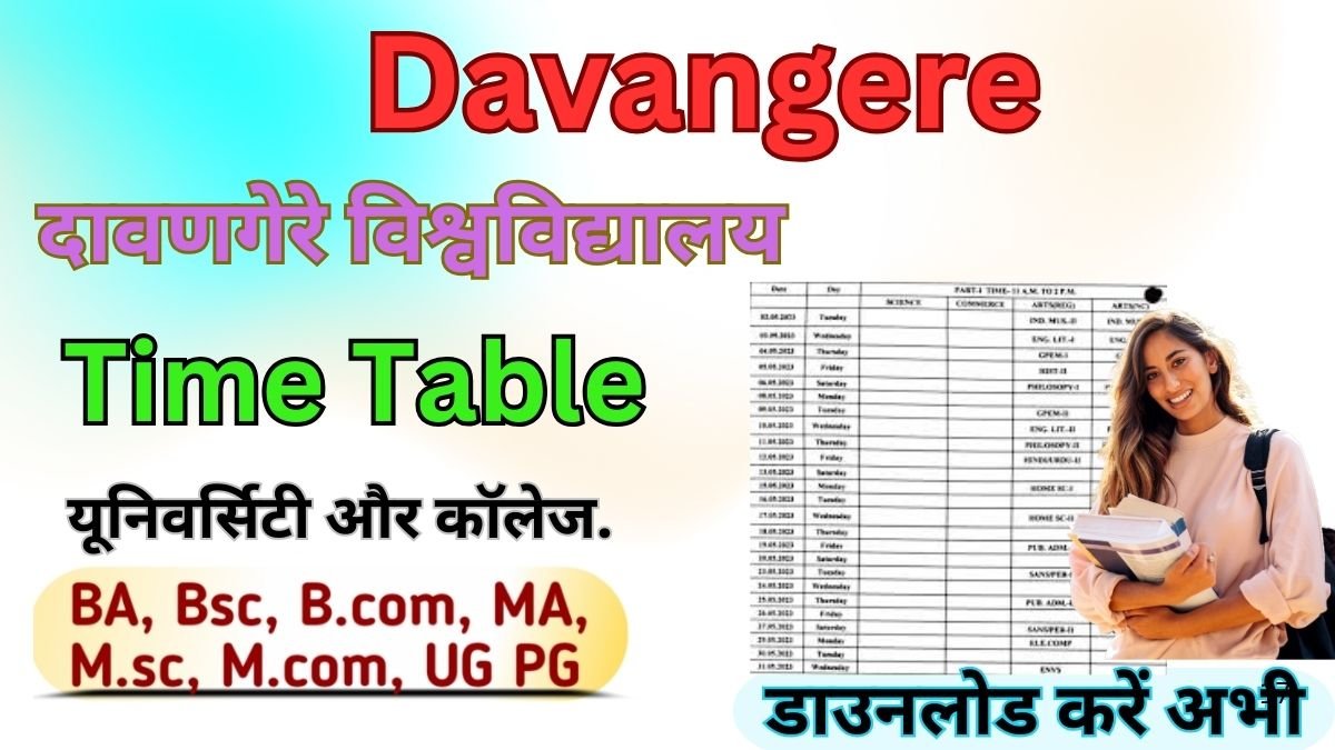 Davangere University Time Table 2026