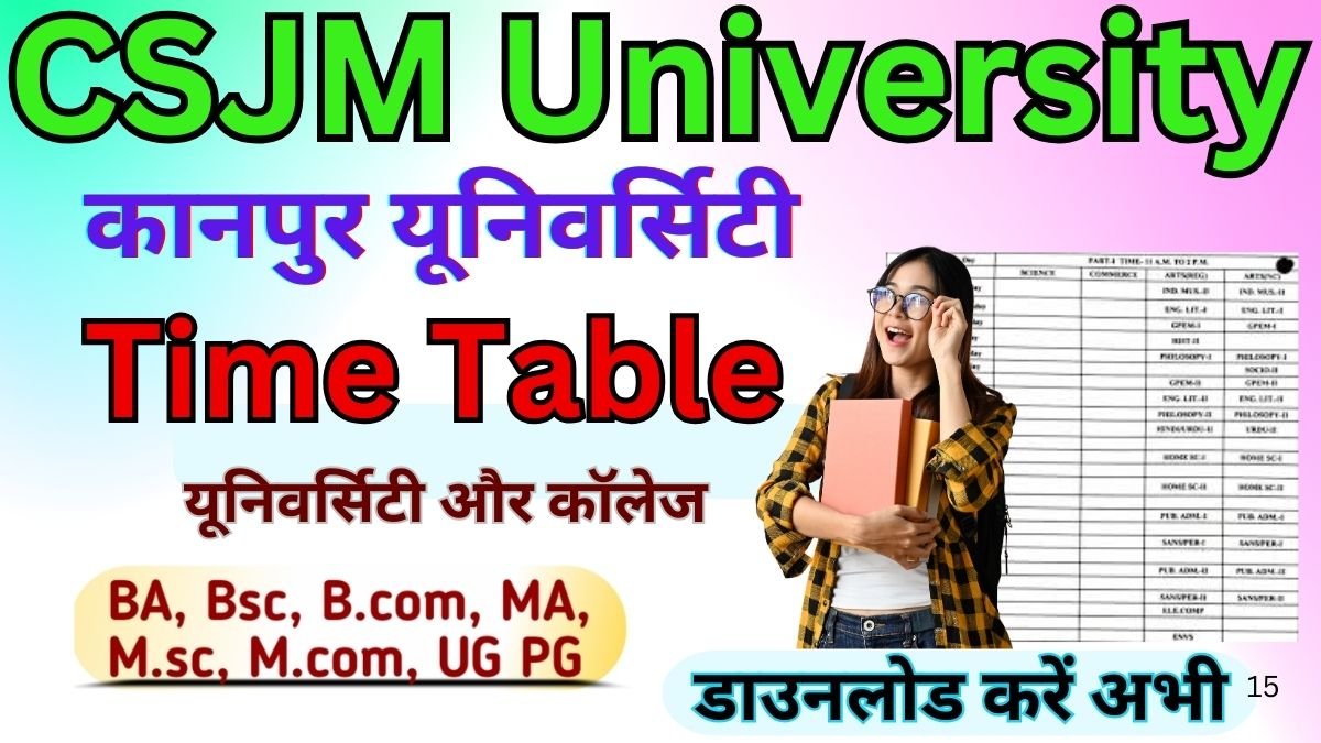 CSJM University Time Table 2026