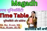 Magadh University Time Table 2026