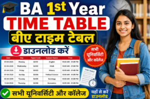 BA 1st year Time Table 2026