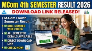 MCom 4th Semester Result 2026 