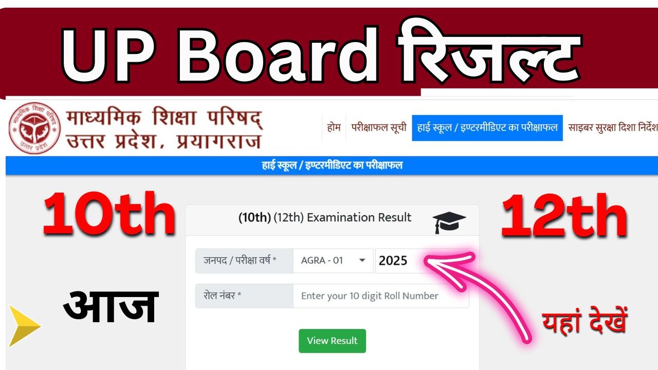 UP Board 10th 12th Result 2025 Check