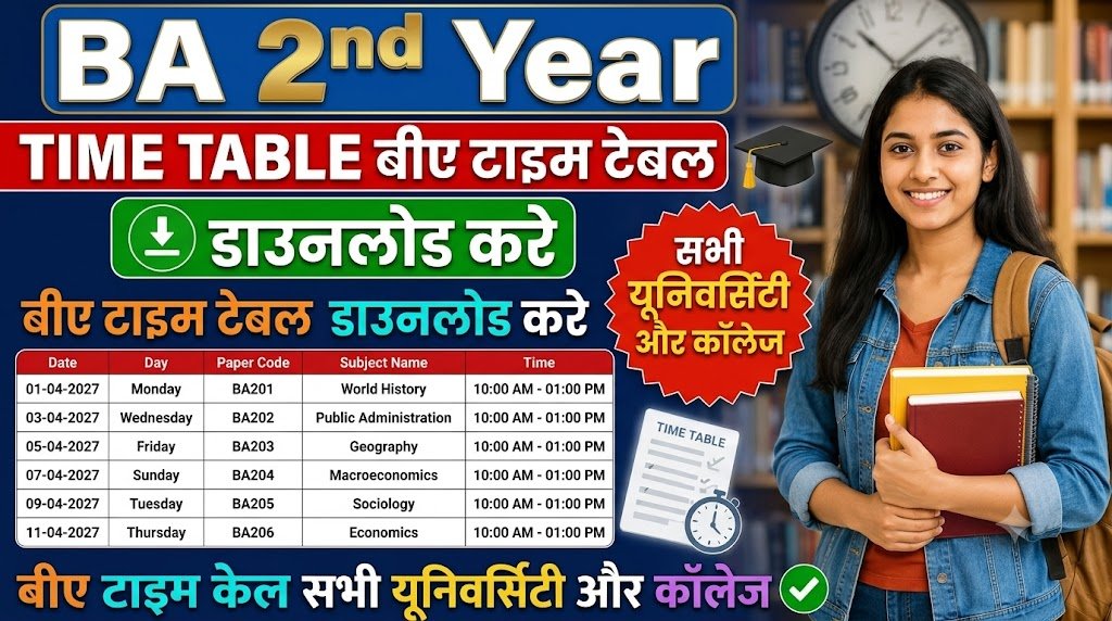 2nd year Time Table 2026