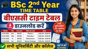 Bsc 2nd year Time Table 2026