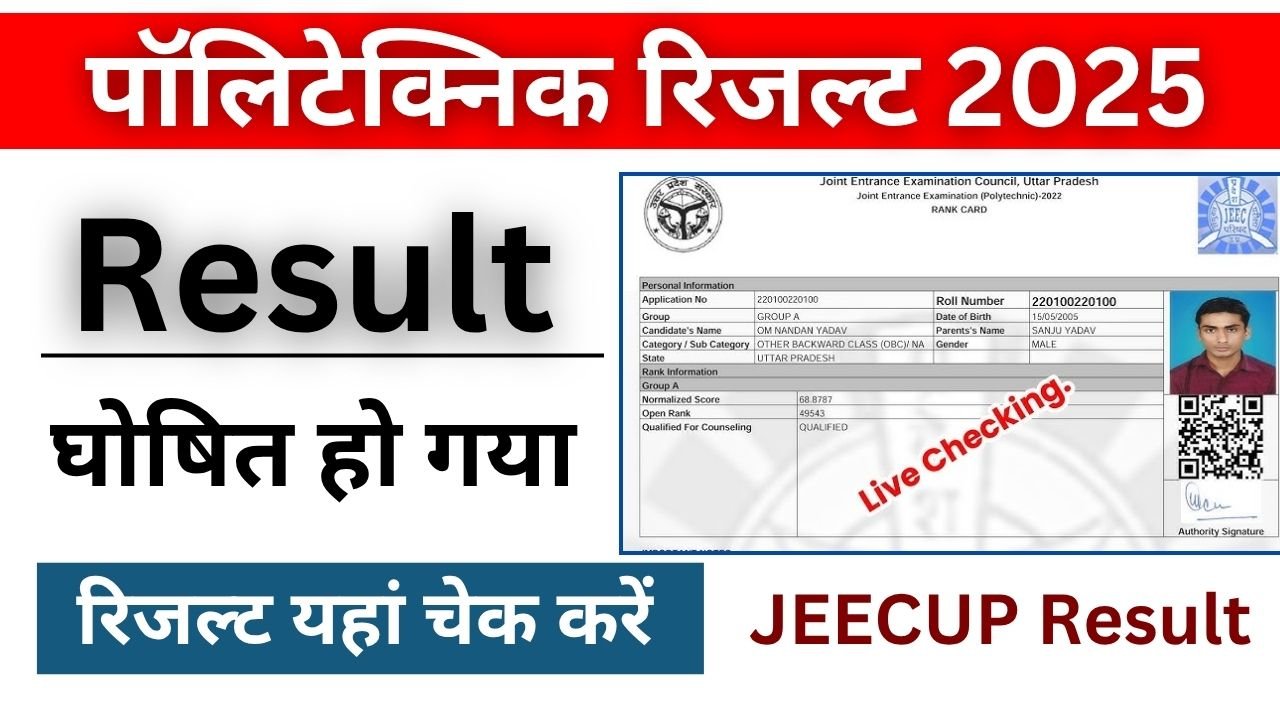 JEECUP Result 2025