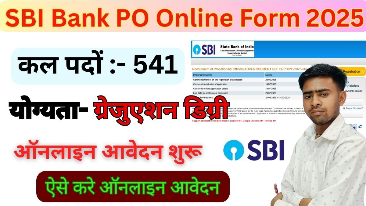 SBI Bank PO Online Form 2025 Online Apply