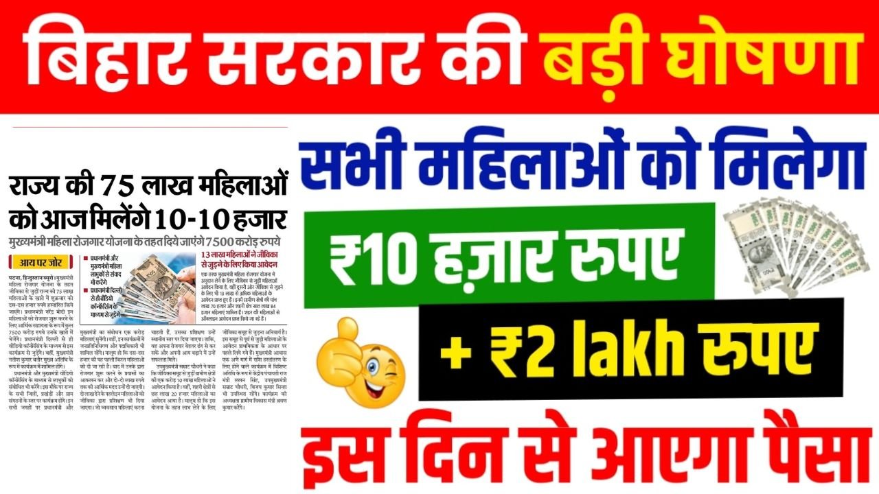 Bihar Mahila Rojgar Yojana 2025