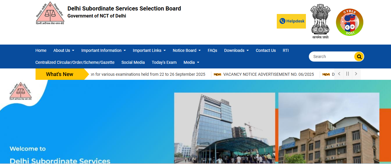 DSSSB TGT Teacher Recruitment 2025