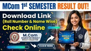 Mcom 1st semester Result