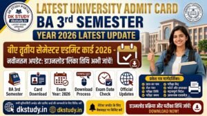 BA 3rd Semester Admit Card 2026