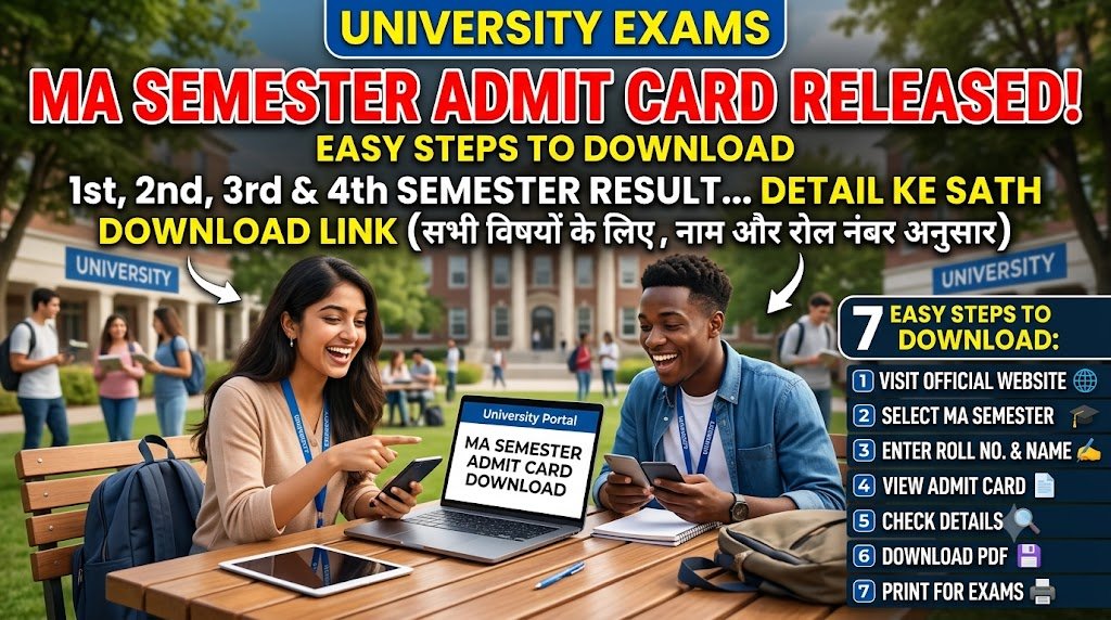 MA Semester Admit Card 2026