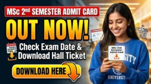 MSc 2nd Semester Admit Card 2026