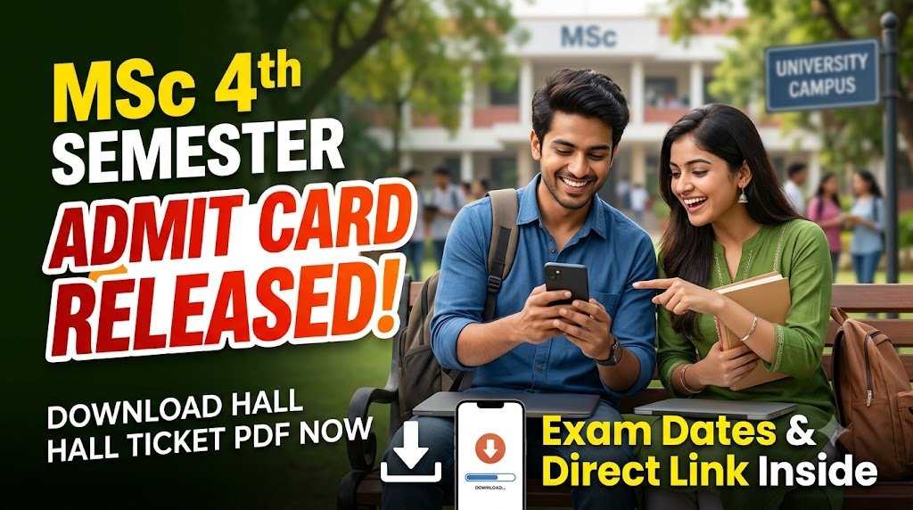 MSc 4th Semester Admit Card 2026